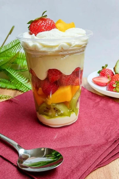 Frutas con crema